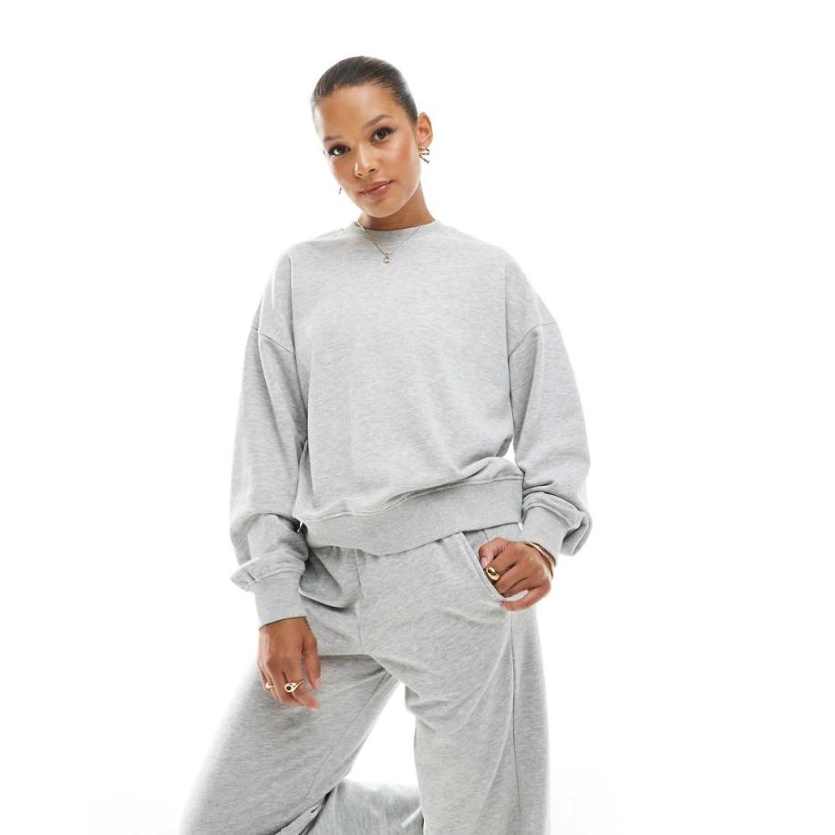 JJXX Rechte sweater in grijs, deel van co-ord set Grijs