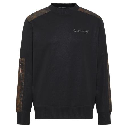 carlo colucci Carlo Colucci Sweatshirt Dapunt zwart