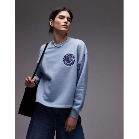 Carhartt WIP Jazzy Sweatshirt met hartlogo in lichtblauw