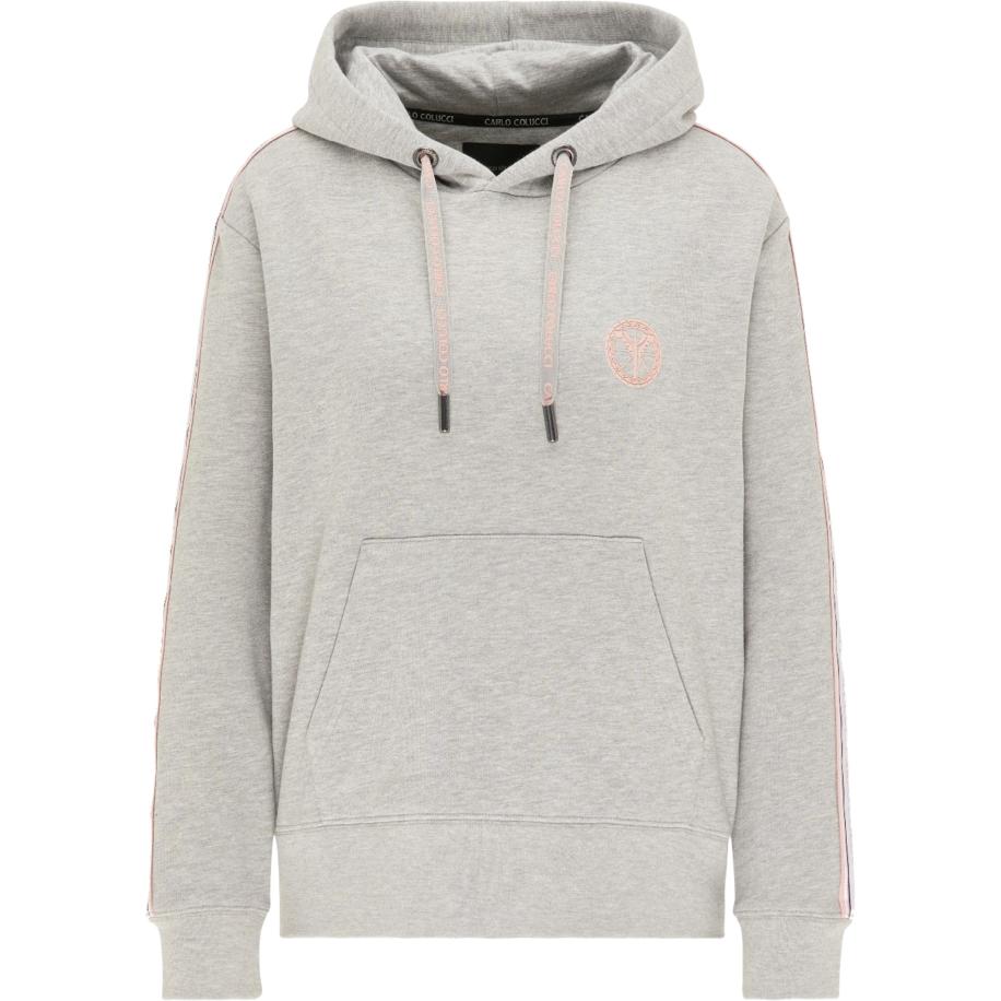 carlo colucci Carlo Colucci Sweatshirt Catania grijs gemêleerd / zalm roze -