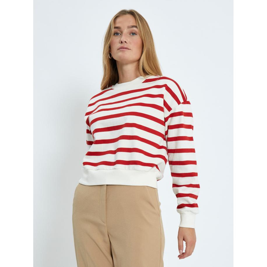 Minus minus Sweatshirt Estella rood / wit -