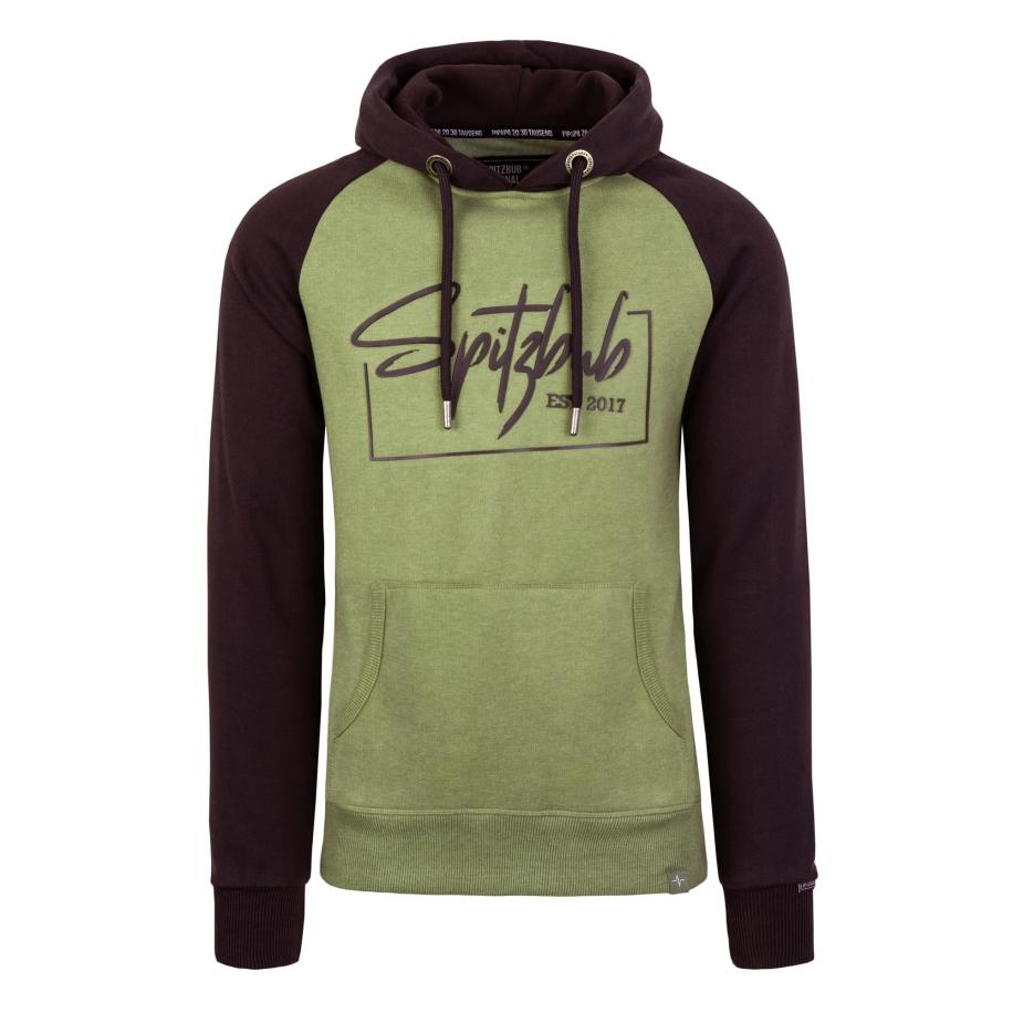 SPITZBUB Sweatshirt Raglan Street pastelgroen / zwart Groen