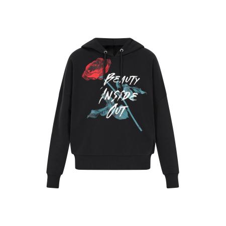 MYMO myMo ROCKS Sweatshirt Comfy smaragd / oudroze / rood / zwart / wit