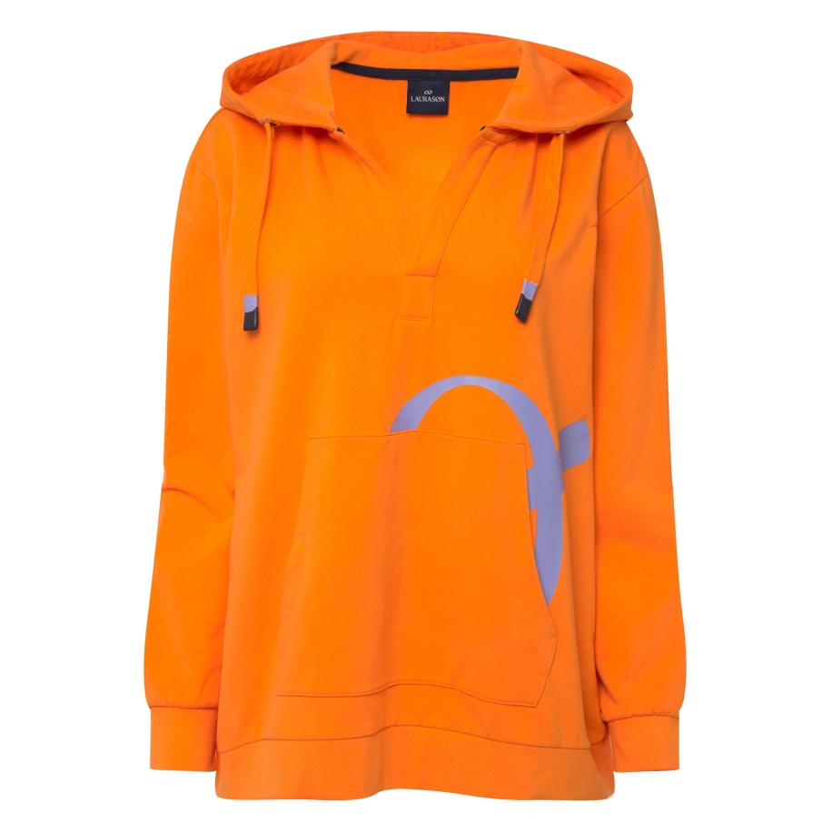 LAURASØN LAURASØN Sweatshirt blauw / neonoranje -