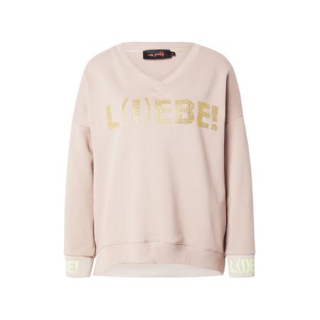 miss goodlife miss goodlife Sweatshirt L(i)ebe cappuccino / goudgeel / neongroen