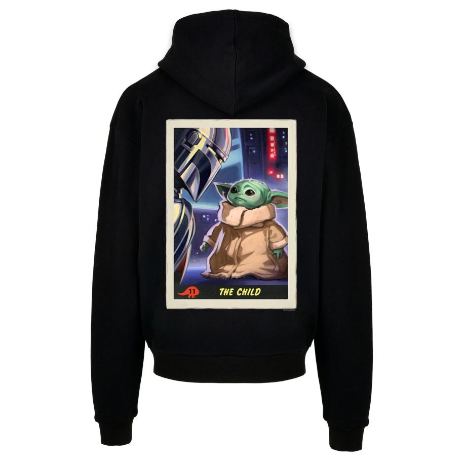 F4NT4STIC F4NT4STIC Sweatshirt Star Wars The Mandalorian The Child Card donkerblauw / lichtbruin / lichtgroen / zwart -