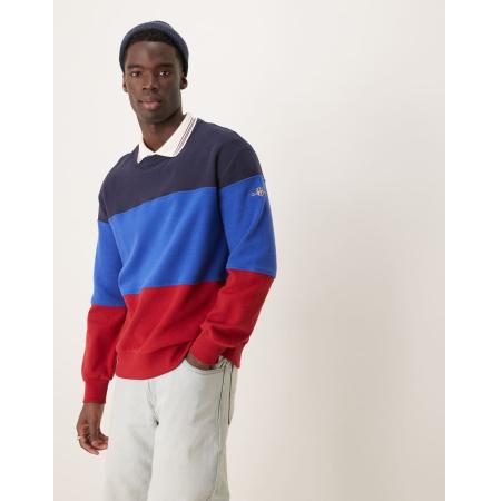 GANT - Sweatshirt met logo en kleurvlakken in blauw en rood