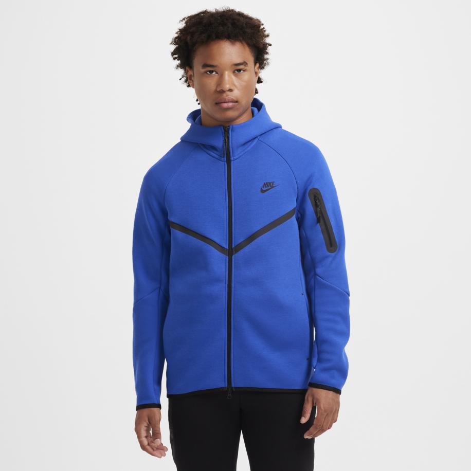 Nike Tech Windrunner herenjack van fleece met rits over de hele lengte - Blauw Blauw