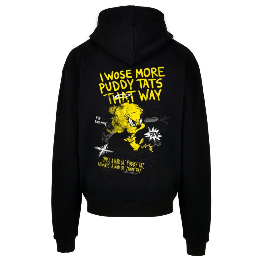 F4NT4STIC F4NT4STIC Sweatshirt Looney Tunes Tweety Pie More Puddy Tats geel / zwart / wit -