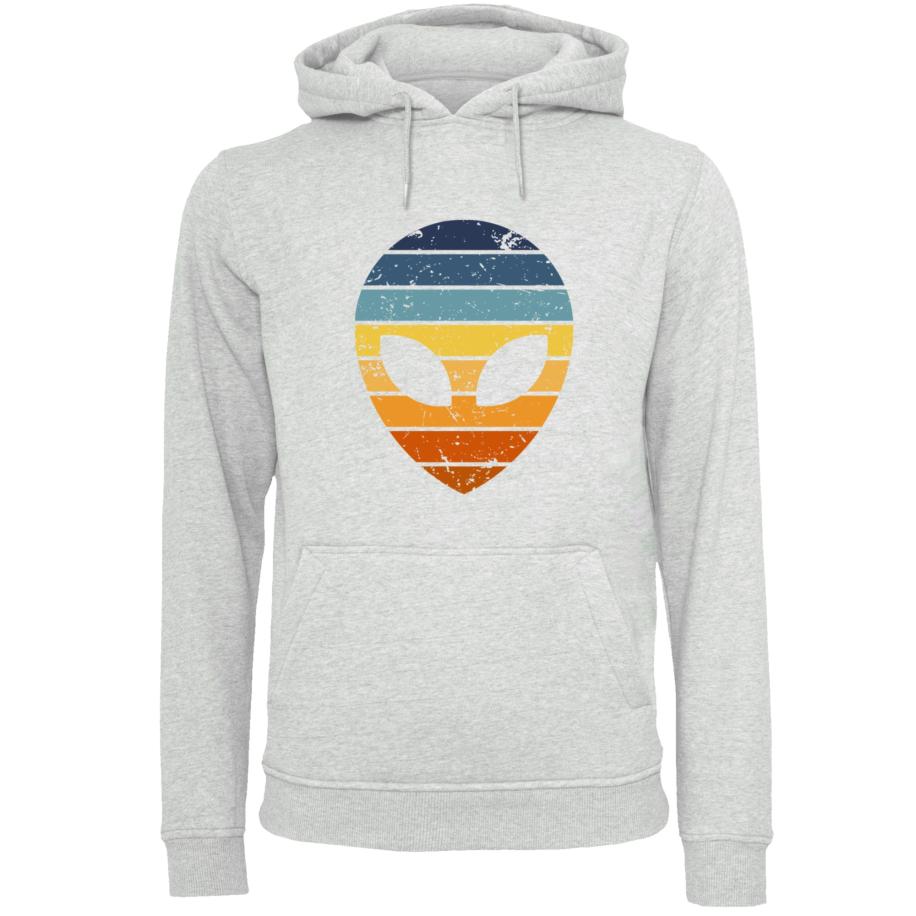 F4NT4STIC F4NT4STIC Sweatshirt Alien Sonnenuntergang Retro grijs / gemengde kleuren -