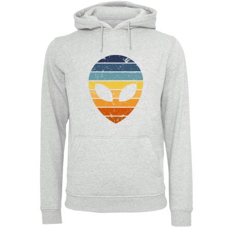 F4NT4STIC F4NT4STIC Sweatshirt Alien Sonnenuntergang Retro grijs / gemengde kleuren