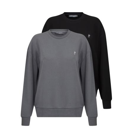 Jacey Quinn Jacey Quinn Sweatshirt grijs / zwart / wit