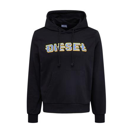 Diesel DIESEL Sweatshirt Ginn lichtblauw / donkergeel / appel / zwart