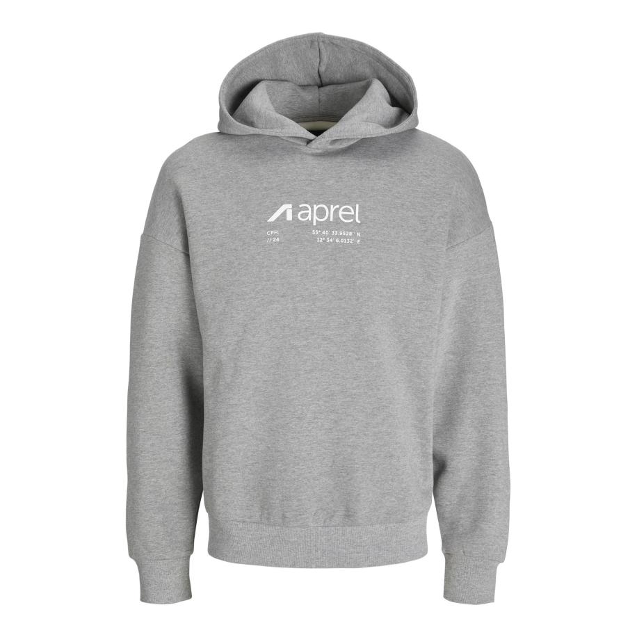 aprel aprel Sweatshirt grijs gemêleerd / wit -