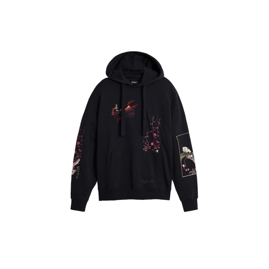 Desigual Desigual Trui Landscape rood / zwart -
