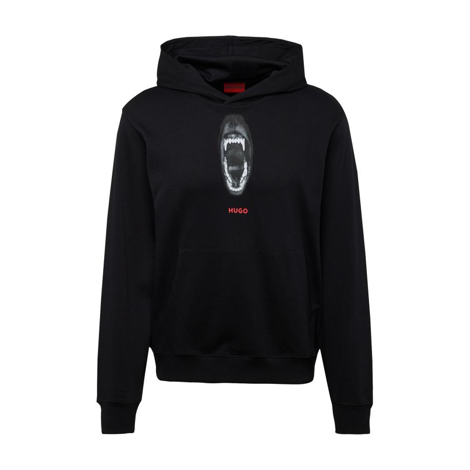 Hugo Boss HUGO Sweatshirt Dartchon donkergrijs / bloedrood / zwart / wit -