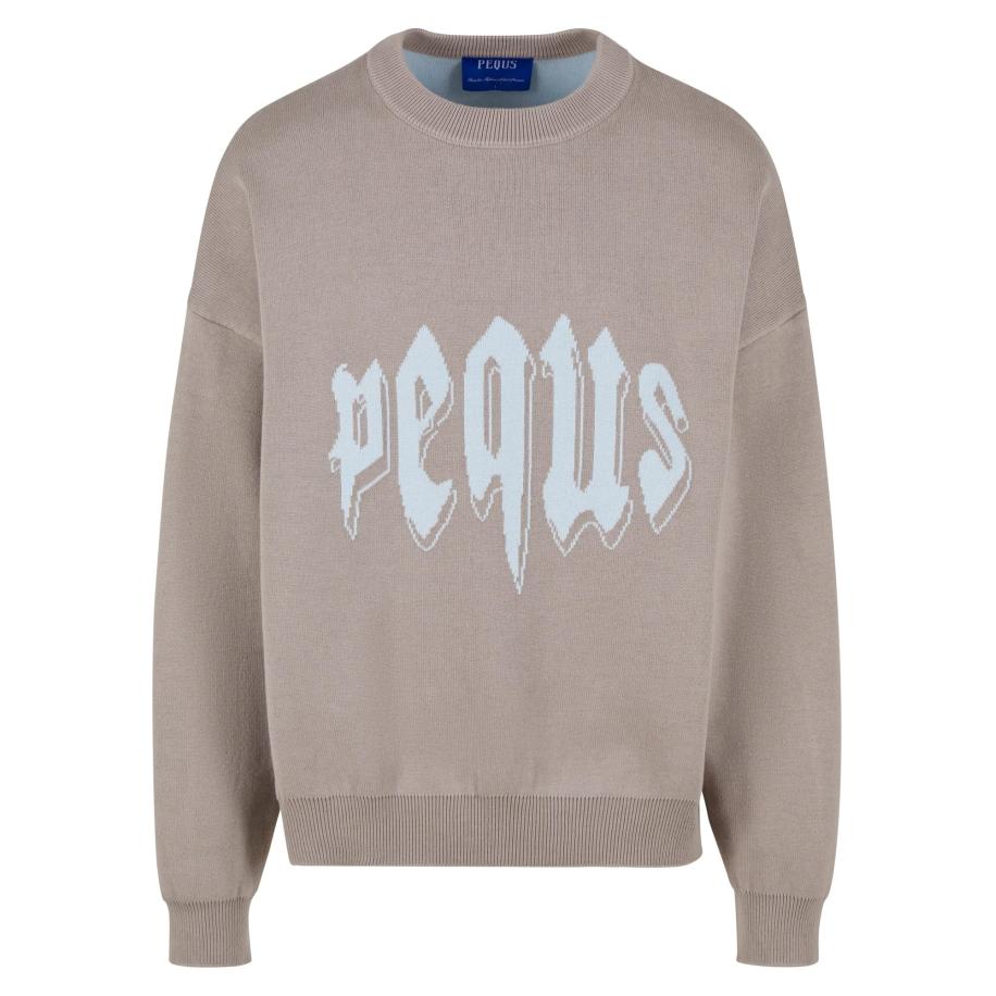 Pequs Sweatshirt Mythic beige / hemelsblauw Bruin