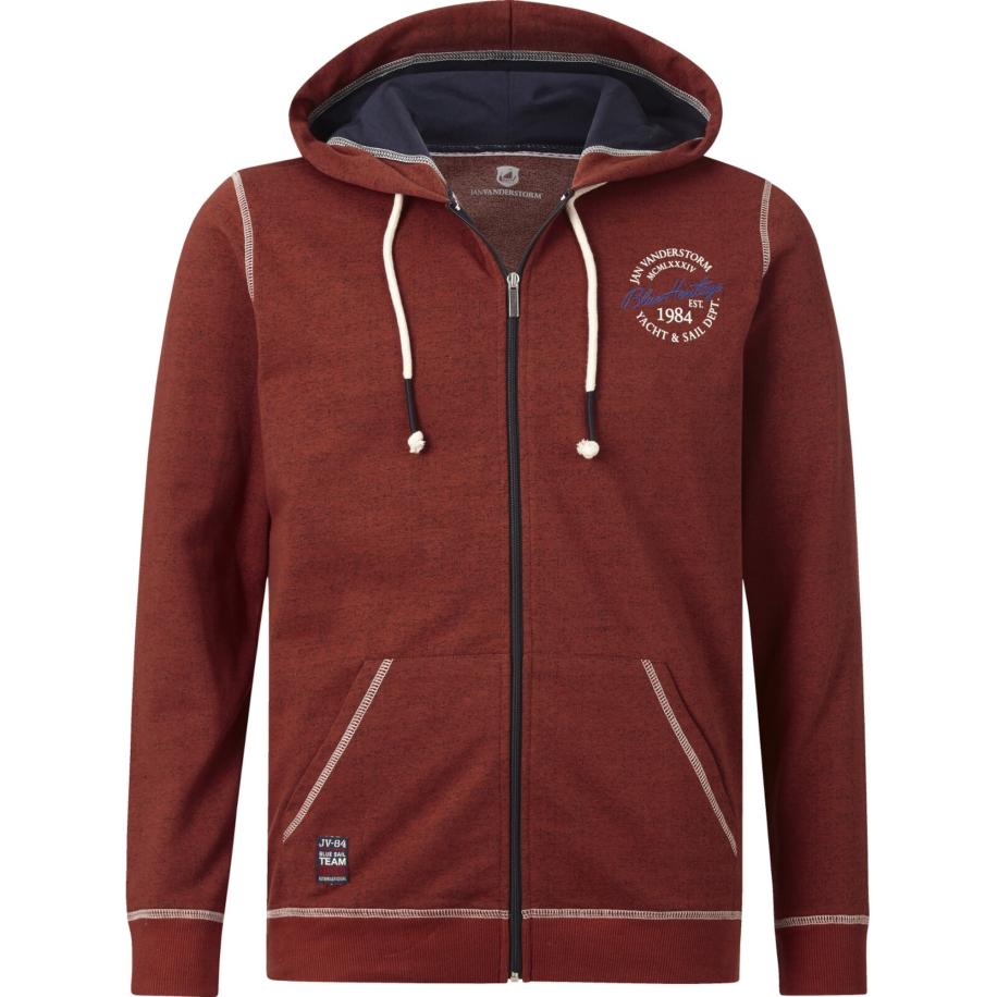 jan vanderstorm Jan Vanderstorm Sweatvest Jokora rood -