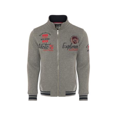 Carisma CARISMA Sweatvest grijs / kersrood / zwart