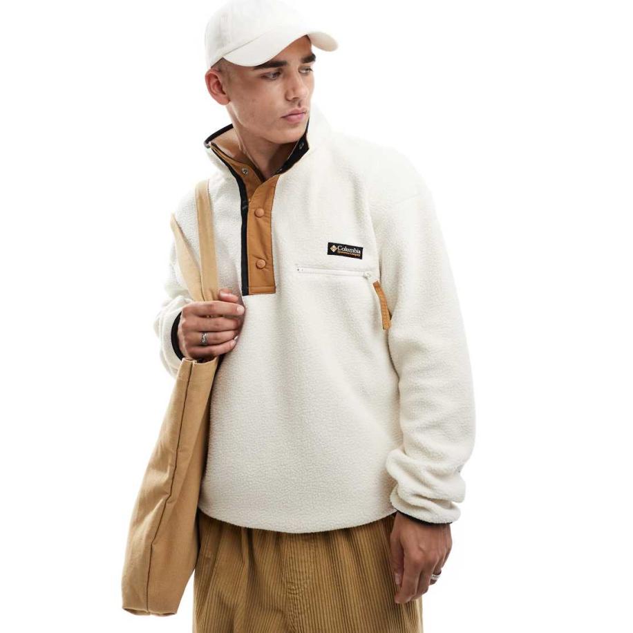 Columbia - Helvetia II - Fleece met drukknopen in wit Wit