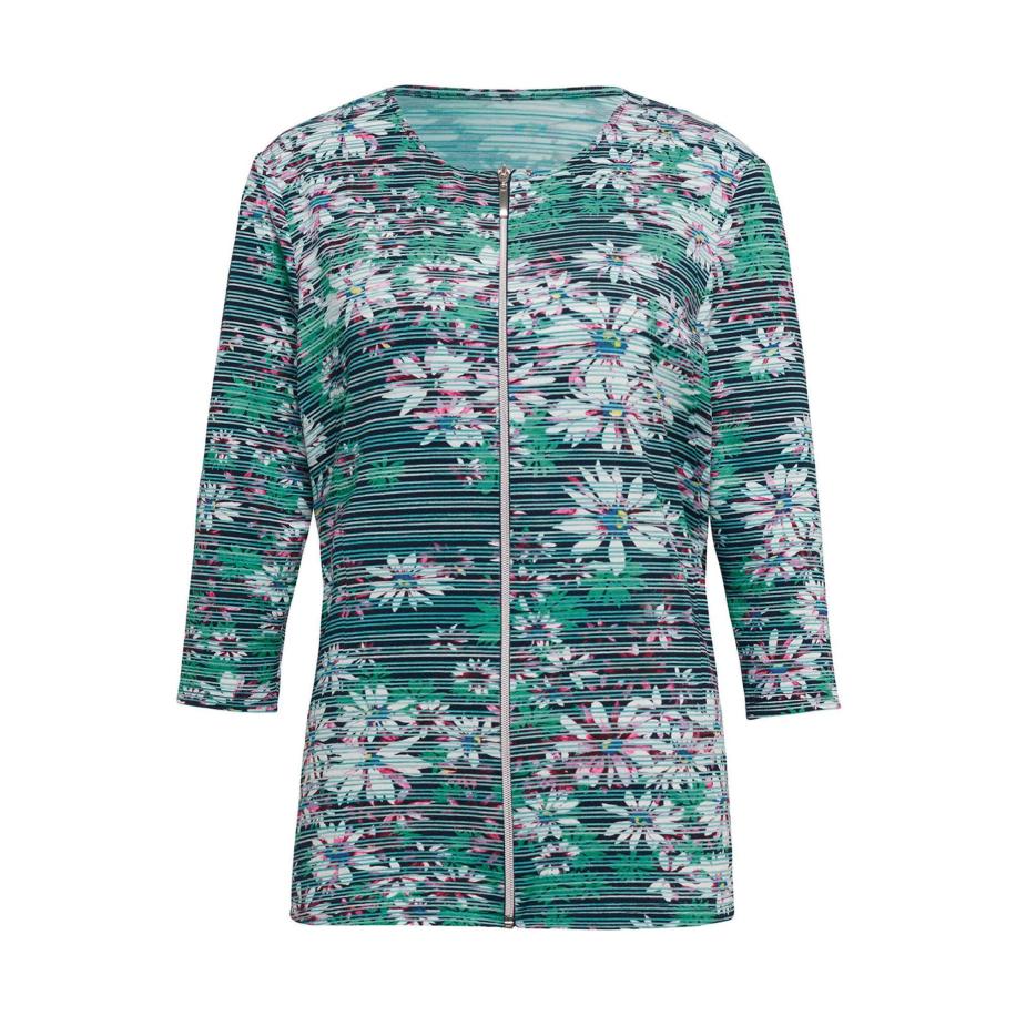 Goldner Goldner Sweatvest marine / groen / wit -