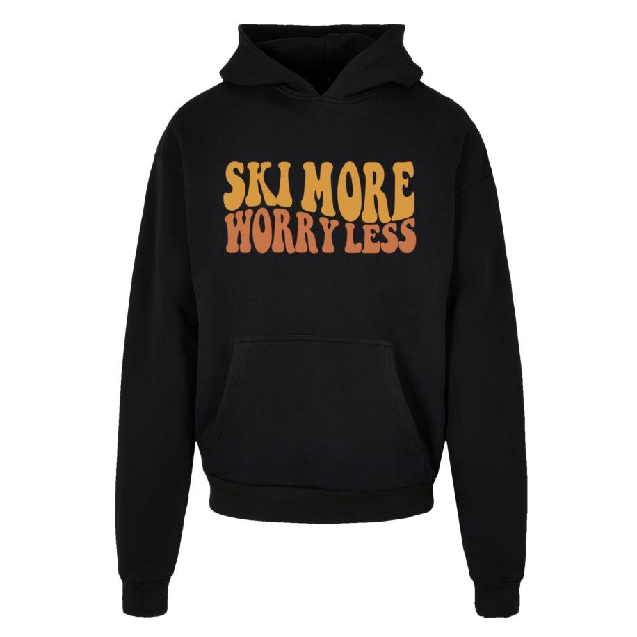 F4NT4STIC F4NT4STIC Sweatshirt Ski More Worry Less geel / oranje / zwart -