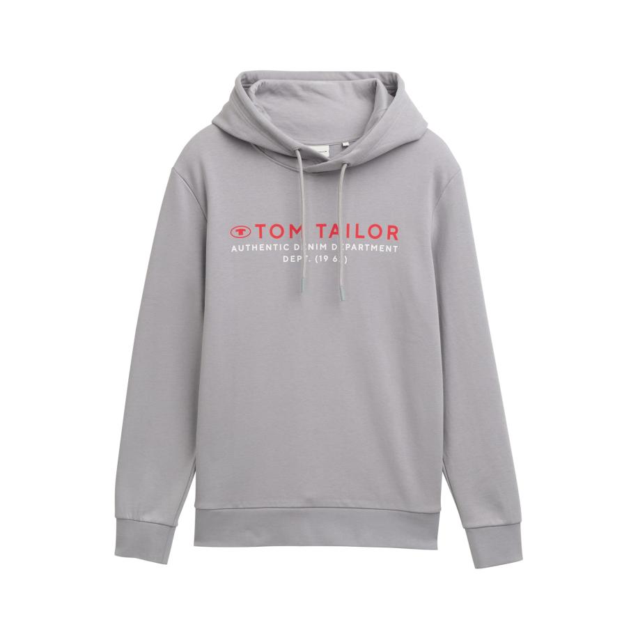 Tom Tailor TOM TAILOR Sweatshirt grijs / rood / wit -