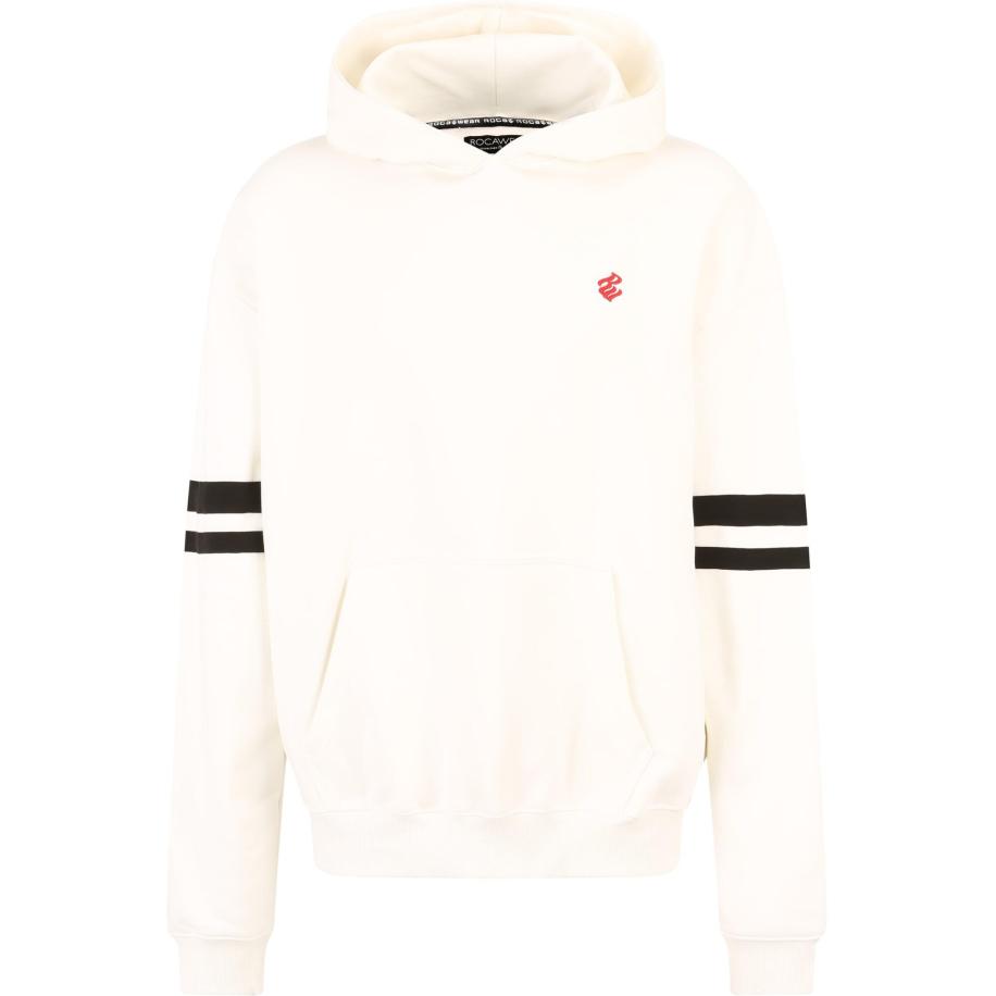 ROCAWEAR Sweatshirt grijs / rood / zwart / offwhite Wit