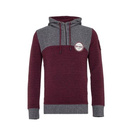 Cipo & Baxx CIPO & BAXX Sweatshirt grijs / bourgogne / wit