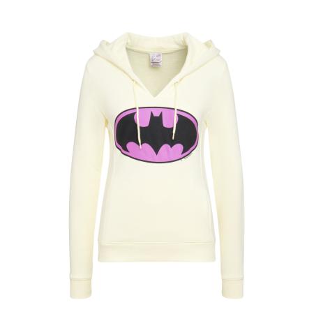 Logoshirt LOGOSHIRT Sweatshirt Batman-Logo lichtgeel / lila / zwart
