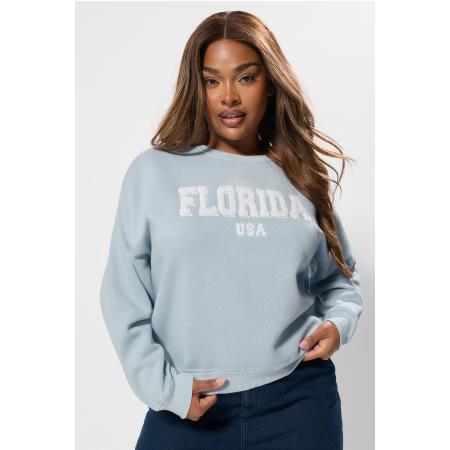 Yours Sweatshirt Met 'Florida' Slogan In Lichtblauw Size 62-64