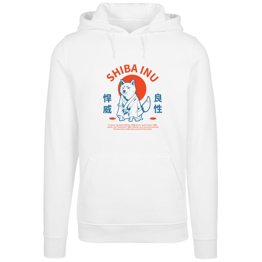 F4NT4STIC F4NT4STIC Sweatshirt Japanischer Shiba Inu Hund blauw / rood / wit -