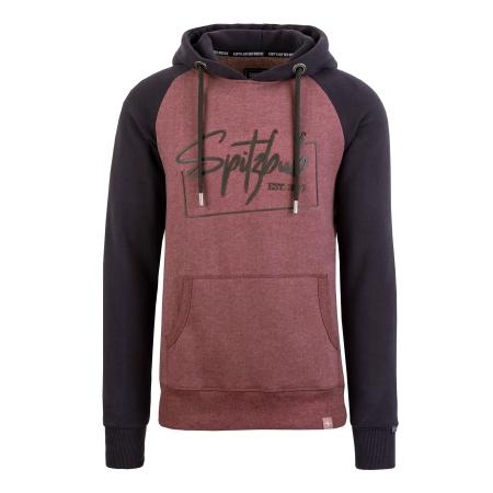 SPITZBUB Sweatshirt Raglan Street donkergrijs / pastelrood