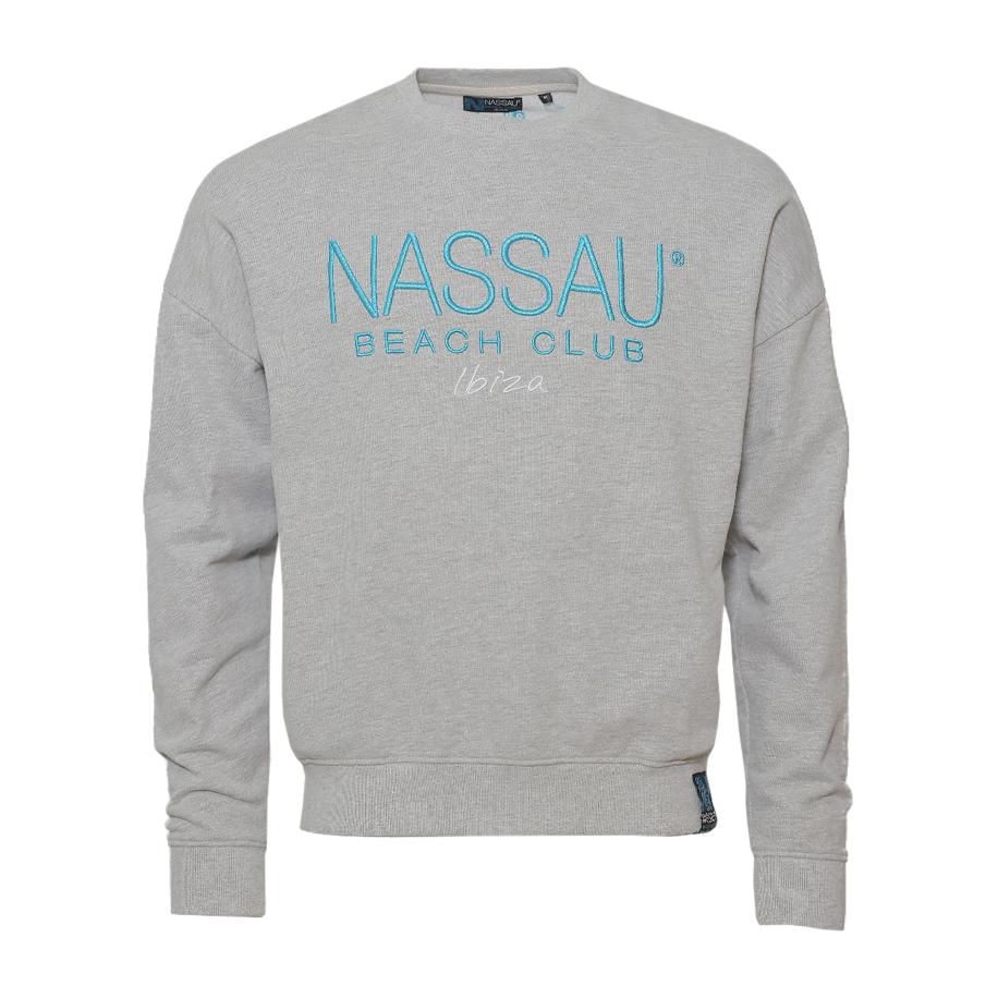 NASSAU Beach Club NASSAU Beach Club Sweatshirt NB231041 lichtblauw / grijs / grijs gemêleerd / wit -