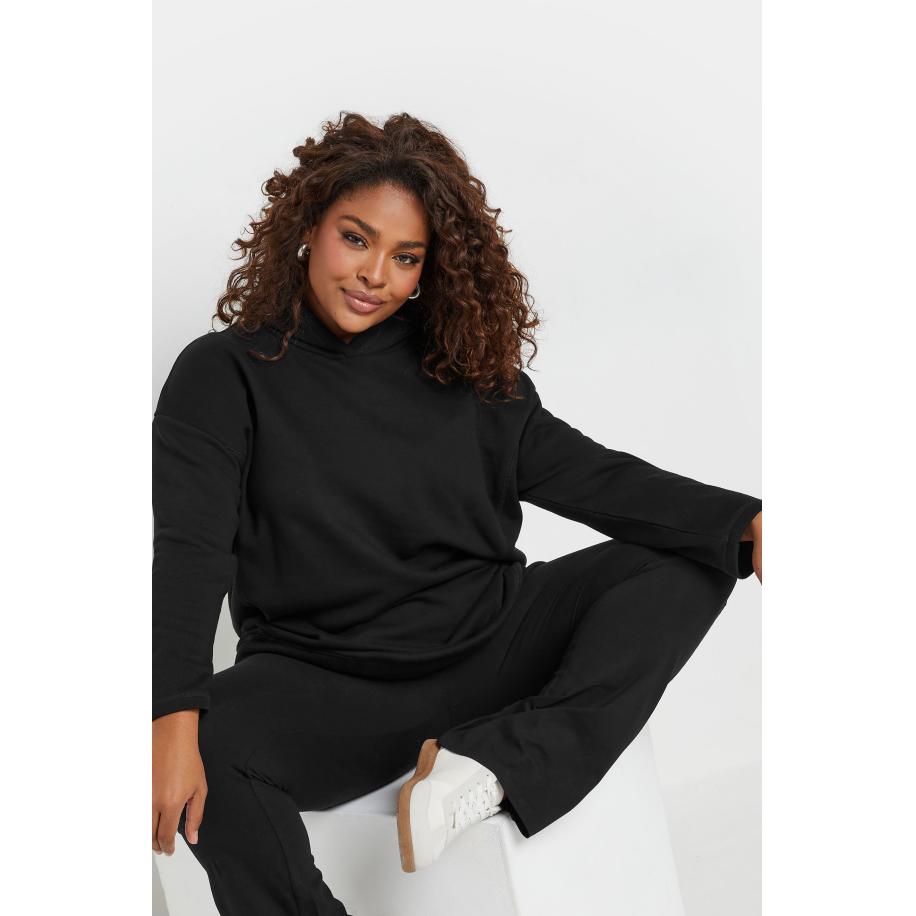 Yours Oversized Hoodie Van Katoen Met Lange Mouwen In Zwart Size 58-60 Zwart