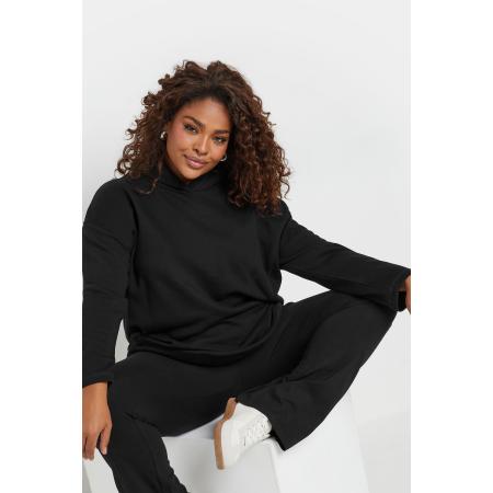 Yours Oversized Hoodie Van Katoen Met Lange Mouwen In Zwart Size 58-60