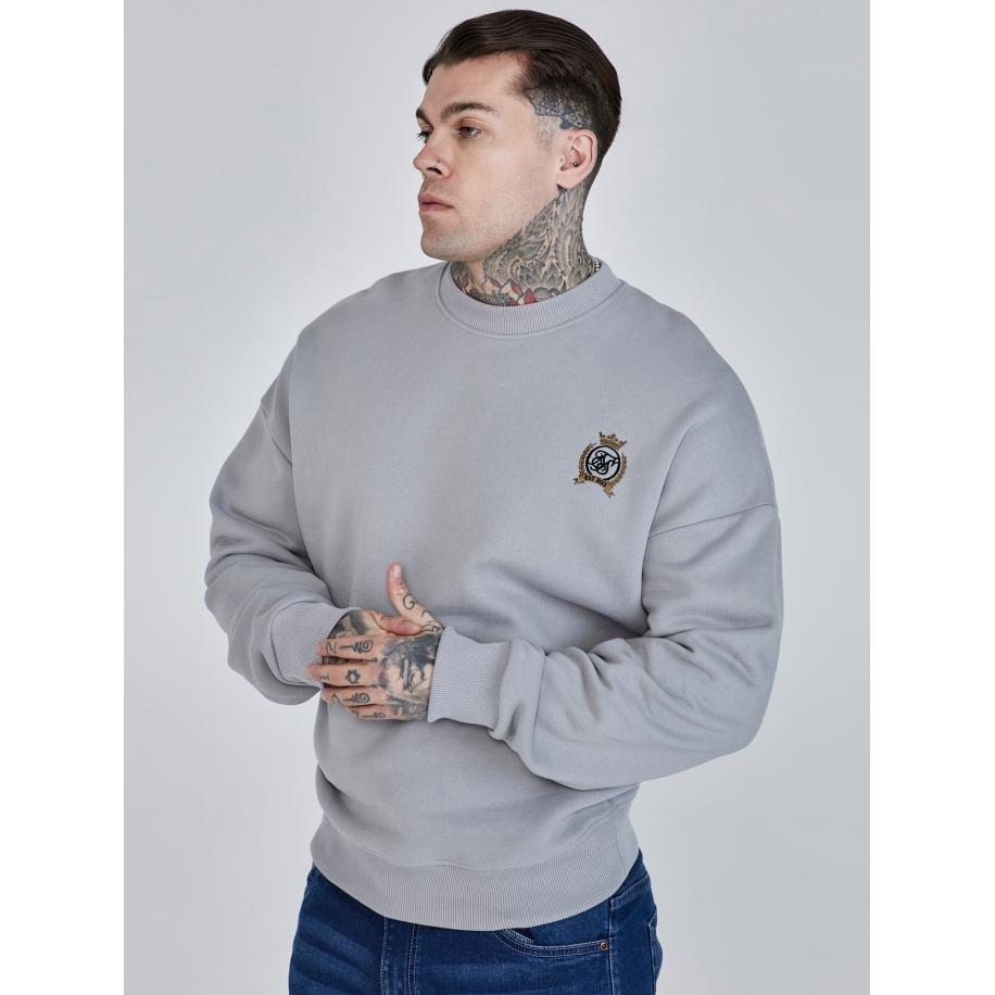 SikSilk SikSilk Sweatshirt lichtbruin / grijs -
