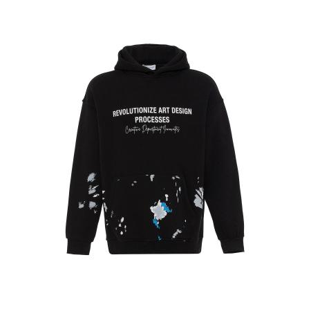 VAMOS CLO VAMOS CLO Sweatshirt pastelblauw / zwart / wit