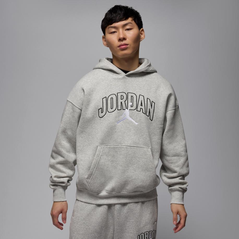 Jordan Brooklyn Fleece oversized hoodie voor heren - Grijs Grijs