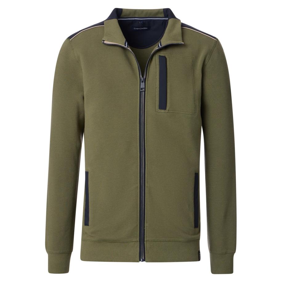 CASAMODA Sweatvest riet Groen