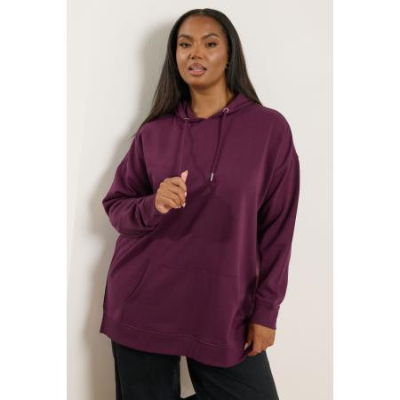 Yours Curve Bordeauxrode Hoodie Size 66-68