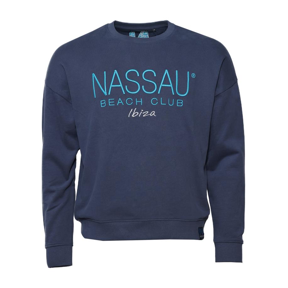 NASSAU Beach Club NASSAU Beach Club Sweatshirt NB231041 lichtblauw / donkerblauw / wit -