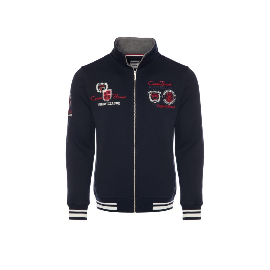 Carisma CARISMA Sweatvest donkerblauw / kersrood / wit -