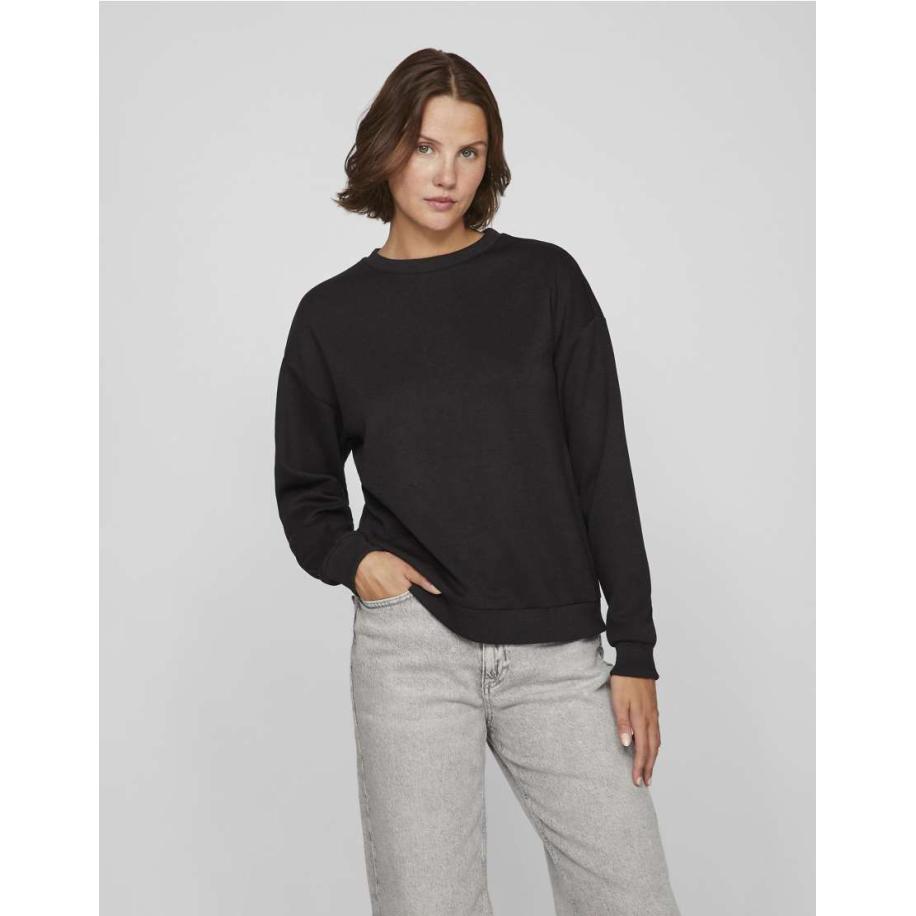 VILA Sweatshirt in zwart Zwart