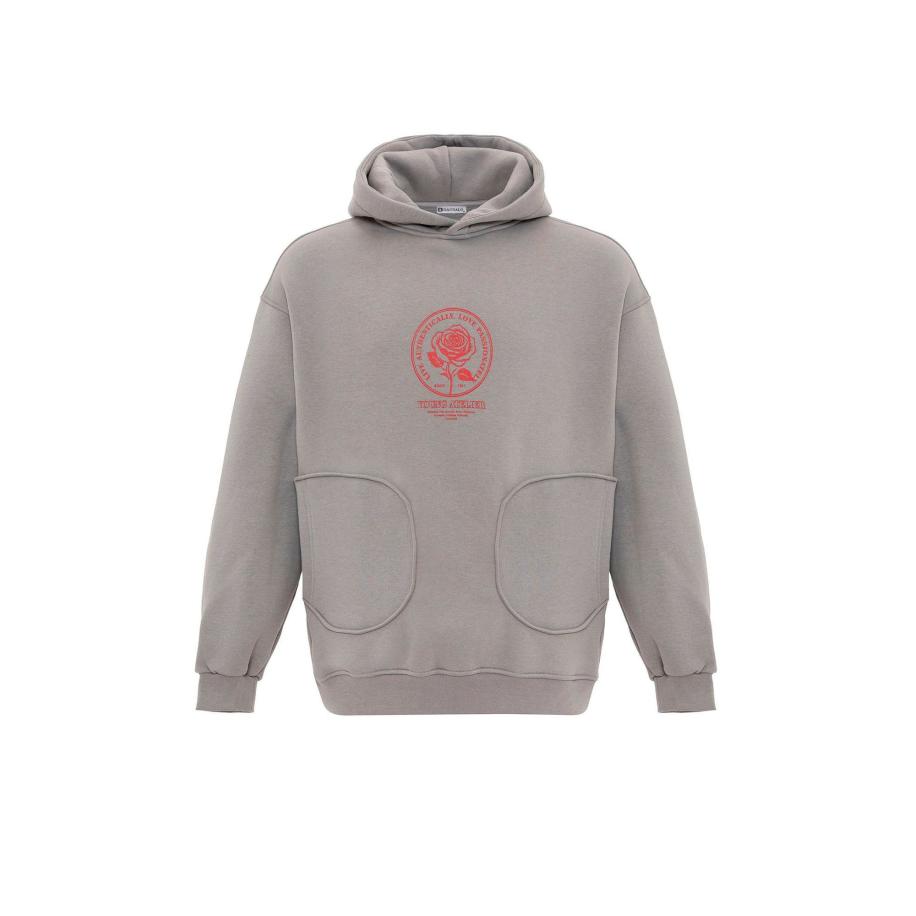 Dandalo Dandalo Sweatshirt grijs / oranjerood -