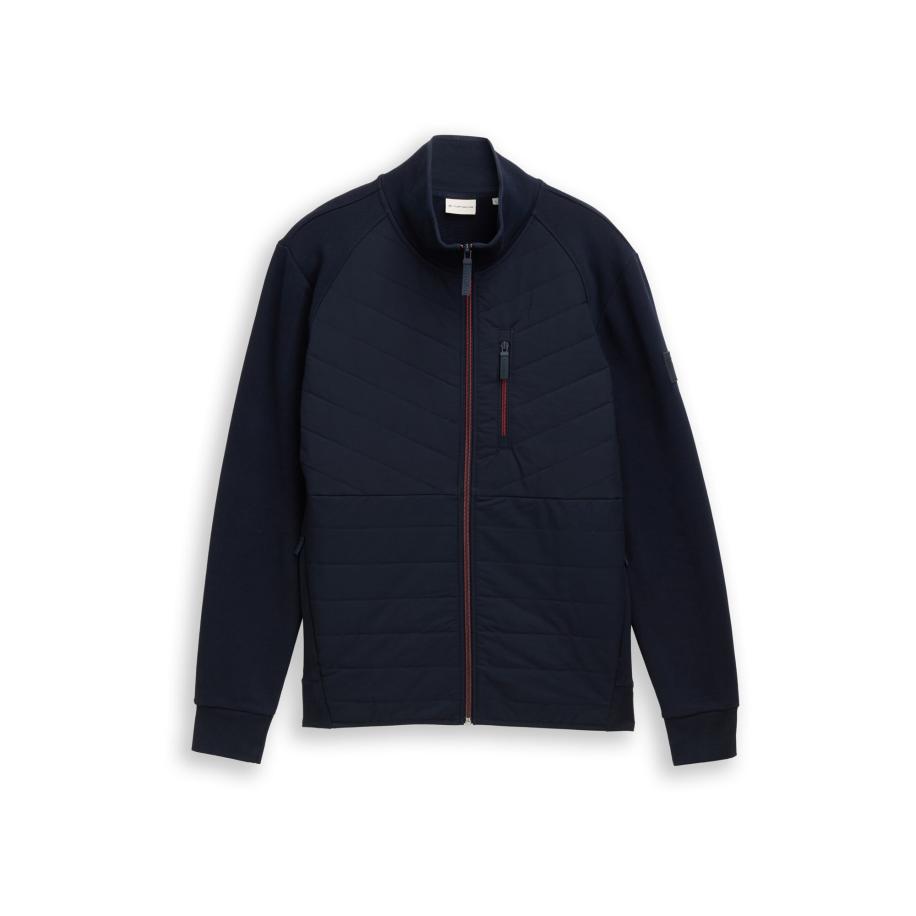 Tom Tailor TOM TAILOR Sweatvest donkerblauw / rood -