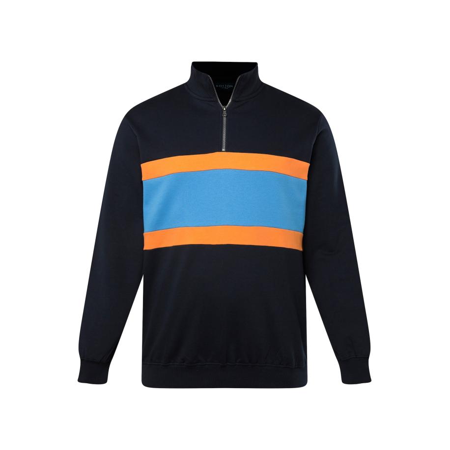 Boston Park Boston Park Sweatshirt marine / azuur / mandarijn -