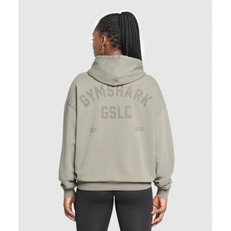 Gymshark GSLC Graphic Oversized Hoodie Linen Brown