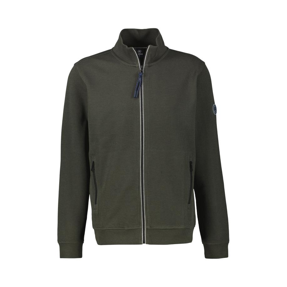 Lerros LERROS Sweatvest olijfgroen -