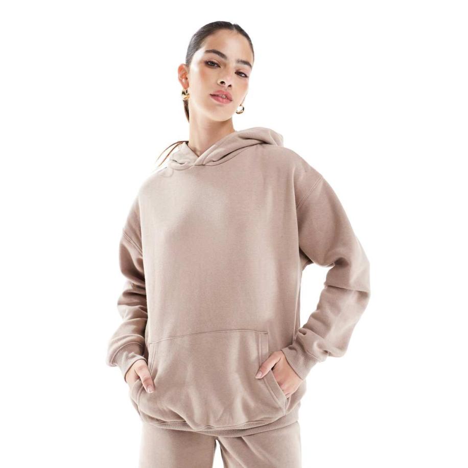 Cotton On Klassieke hoodie van fleece in mokka, deel van co-ord set-Neutraal Multicolor